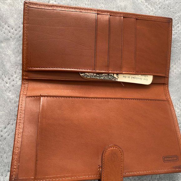 Vintage Coach Water Buffalo Hide Checkbook/credit card holder NWOT - Picture 2 of 5